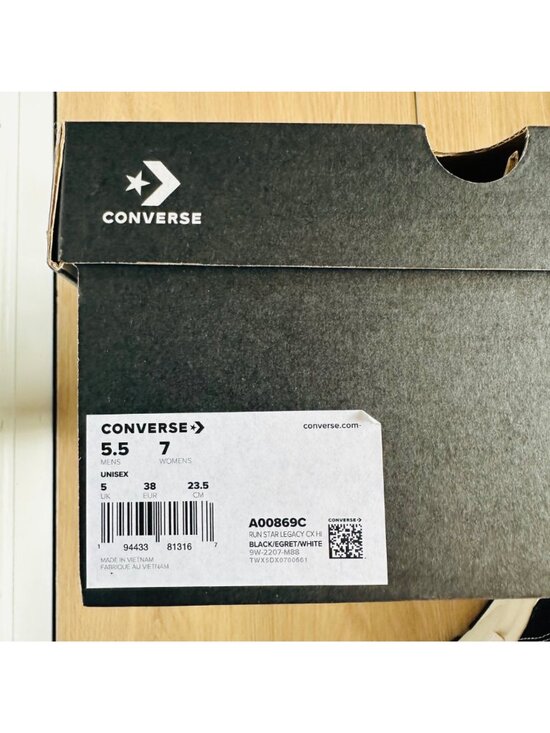 Rare Converse Run Star Legacy CX Hi Platform 5.5 Men Shoes Sneaker Black A00869C main image 6